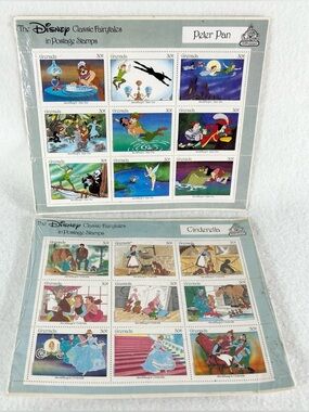 Disney fairytale stamps set of five sheets